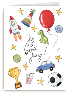 verjaardag kaart matia studio jij bent jarig