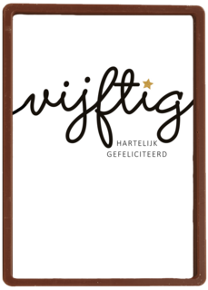 Verjaardagskaart leeftijden 50 vijftig