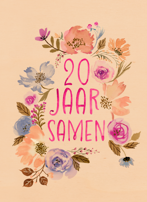 Houten Kaart Huwelijksjubileum | Houten Kaart Hallmark | Huwelijksjubileum | Huwelijksjubileum 20 Jaar Samen