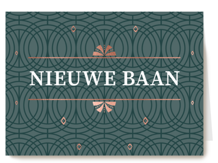 nieuwe baan kaart stijlvol