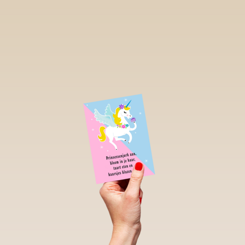 unicorn prinsessenjurk aan