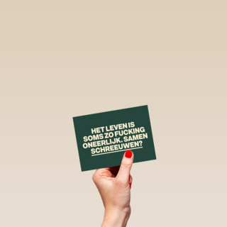 condoleance kaart andc het leven is soms zo fucking oneerlijk