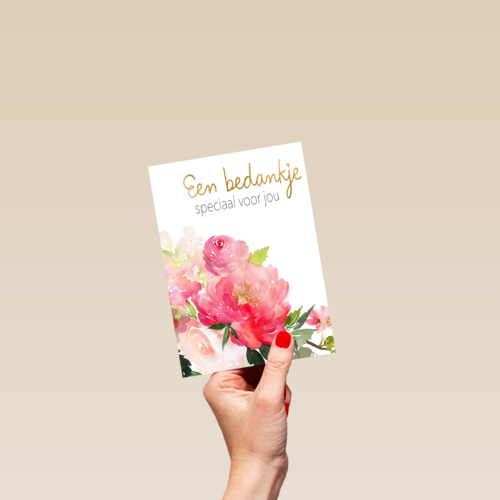 bedanktkaart een bedankje speciaal voor jou