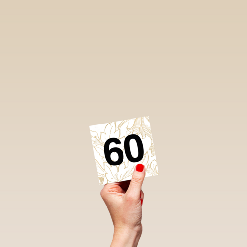 60 op gouden bladeren