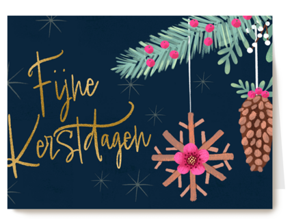 Fijne kerstdagen ornamenten