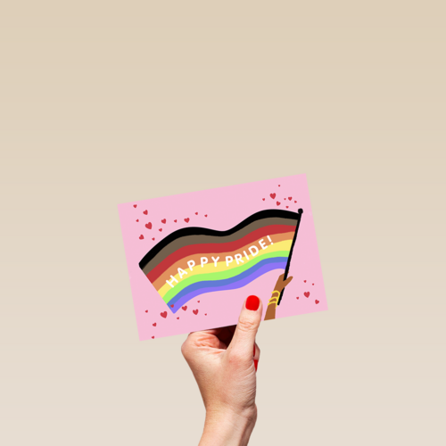Happy Pride waving flag