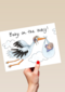 Babykaart Ooievaar met Baby on the way Matia Studio