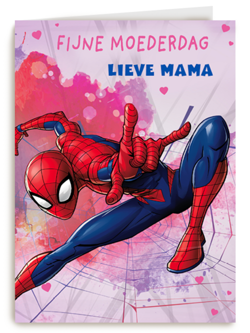 Spiderman moederdagkaart