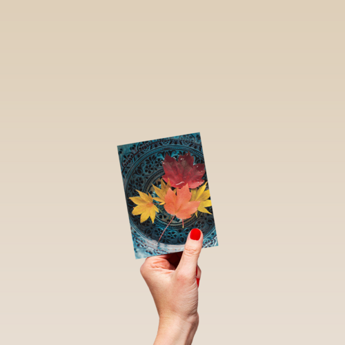 herfst kaart herfstbladeren