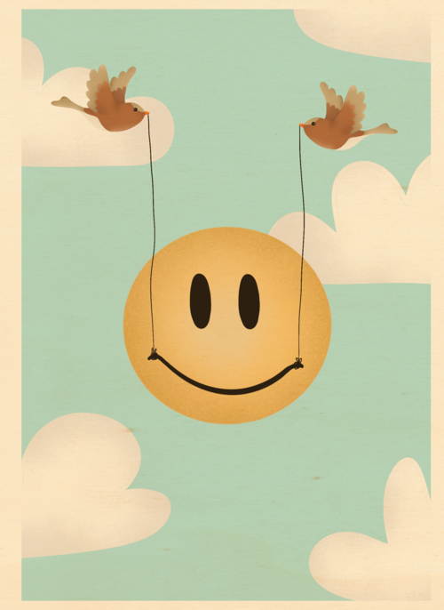 Houten Kaart Beterschapskaarten | Houten Kaart Hallmark | Beterschapskaarten | Glimlachende Smiley