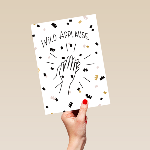 wild applause with confetti