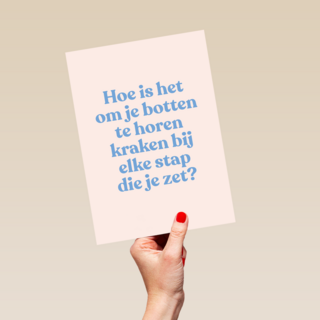 verjaardag kaart grappig je botten horen kraken