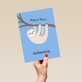 Geslaagd Hang in there herkansing