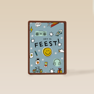 verjaardagskaart het is feest