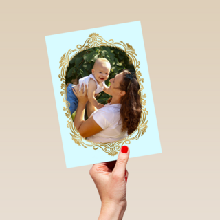 Fotokaart Fotolijst Blauw