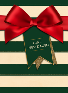 Kerstkaart klassiek label fijne feestdagen