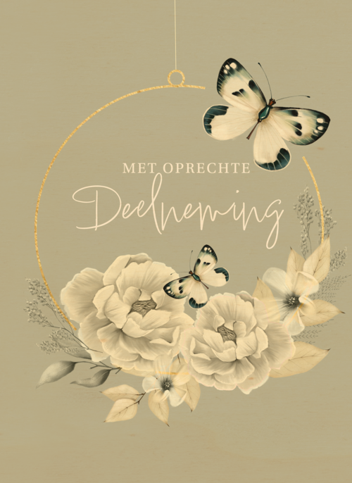 Oprechte deelneming met vlinders