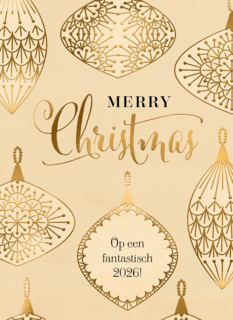 Merry Christmas gouden kersthangers