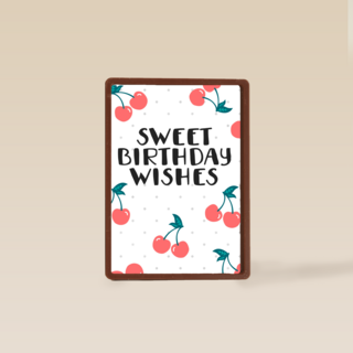 Verjaardagskaart tiener meisje Sweet birthday wishes kersen