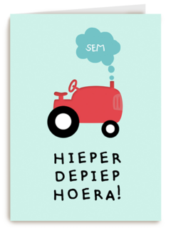Verjaardagskaart tractor