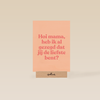 moederdag kaart hip de liefste