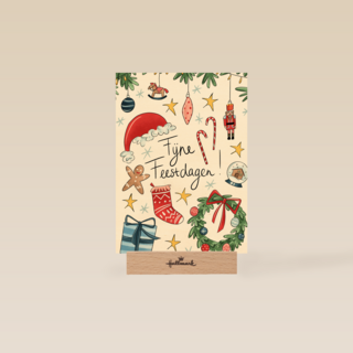 kerstkaart kerst items vrolijk design matia studio