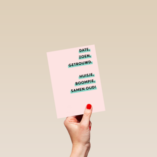 Liefdeskaart huisje boompje samen oud