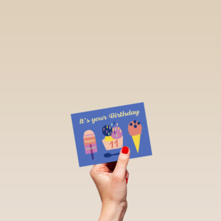 its your birthday with ice cream