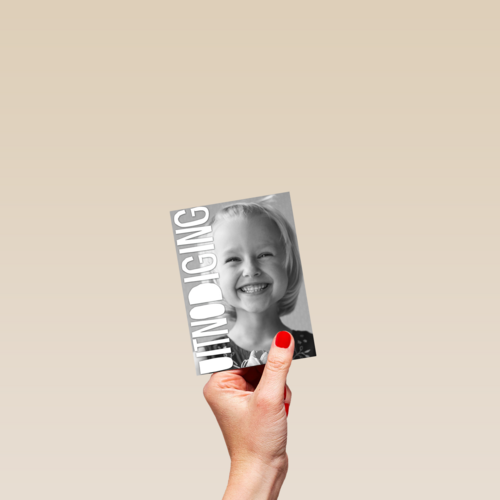 fotokaart staand zwart wit uitnodiging