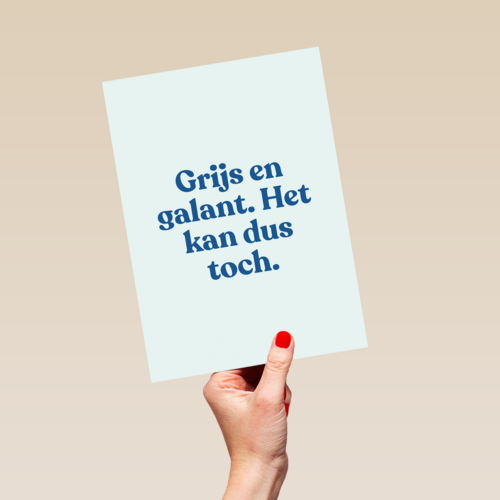 verjaardag kaart andc grappig grijs en galant het kan dus toch