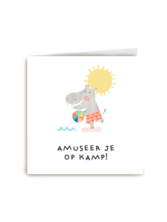 op kamp kaart nijlpaard