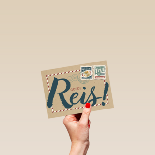 restyle reizen kaart met de tekst goede reis