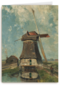 studio art kaart blanco met een nederlandse molen