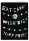 verjaardag leeftijden eat cake wish big have fun