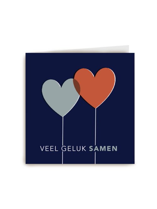 Pas getrouwd kaart veel geluk samen