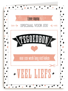moederdag hip tegoedbon speciaal voor jou mama