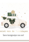 Geniet van de feestdagen kerstboom auto 