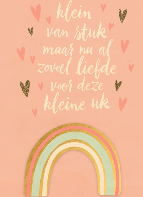 klein van stuk maar nu al zoveel liefde voor deze kleine uk