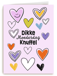 Moederdag dikke knuffel paars