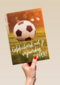 Verjaardagskaart voetbal topper