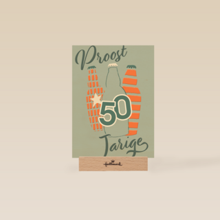 Verjaardagskaart 50 jaar bier proost jarige