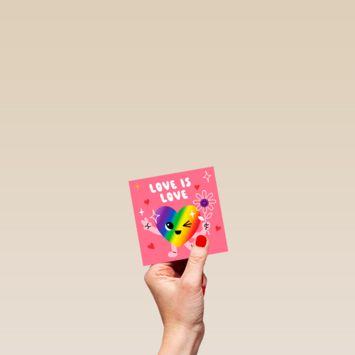 Love is love rainbow heart
