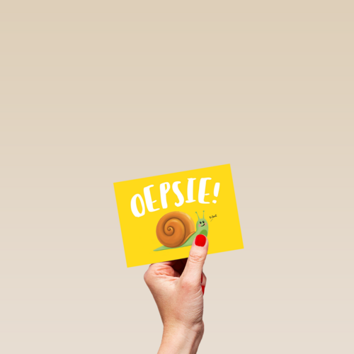 oepsie zei de slak