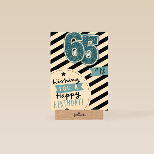 verjaardag leeftijden 65 jaar gestreept