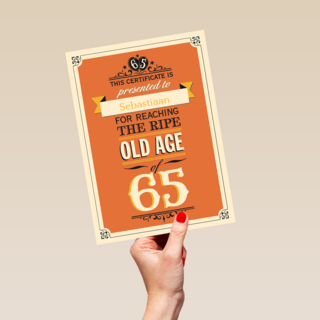 leeftijd vijfenzestig old age