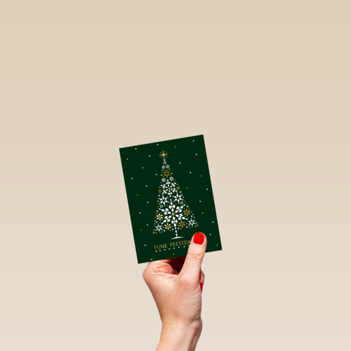 Kerstkaart zakelijk Stijlvolle kerstboom