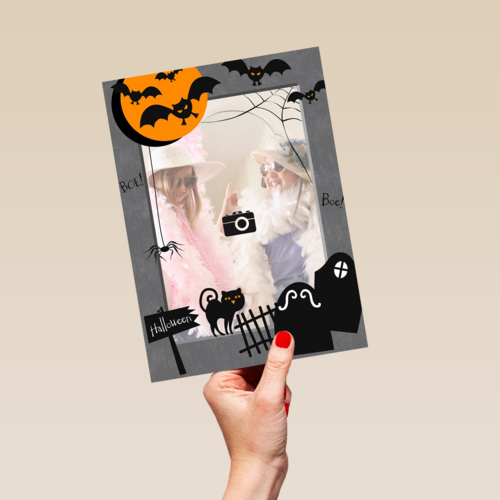 fotokaart halloween begraafplaats