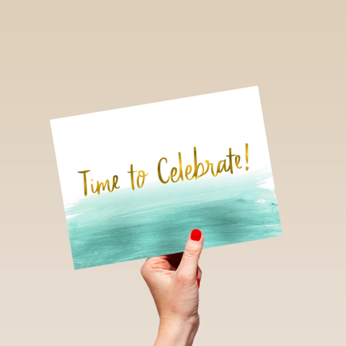 time to celebrate in gold