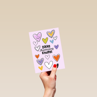 Moederdag dikke knuffel paars