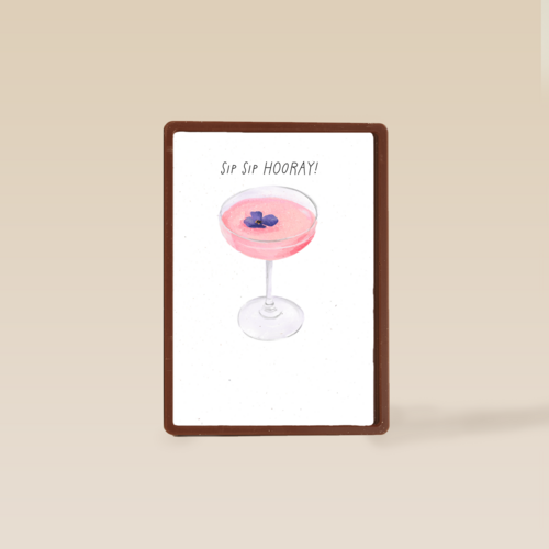 Verjaardagskaart cocktail sip sip hooray